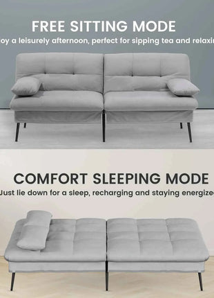 COMHOMA Fold-out Futon Cover Sofa Sleeper Sleeper Fits Corner Sofa 3-Seater Guest Sofa with Adjustable Backrest fabric