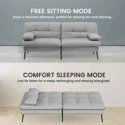 COMHOMA Fold-out Futon Cover Sofa Sleeper Sleeper Fits Corner Sofa 3-Seater Guest Sofa with Adjustable Backrest fabric