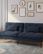 COMHOMA Fold-out Futon Cover Sofa Sleeper Sleeper Fits Corner Sofa 3-Seater Guest Sofa with Adjustable Backrest fabric