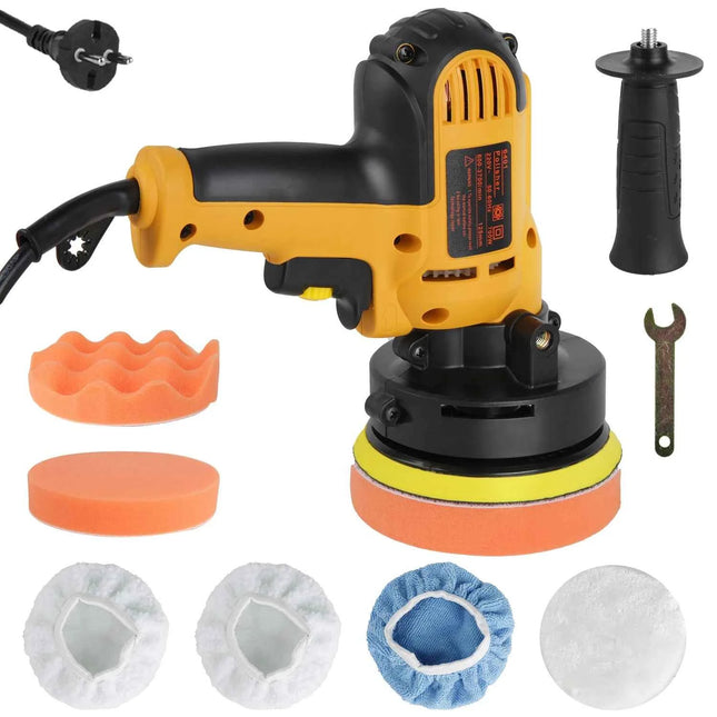 Electric Car Polisher Car Beauty Waxing Machine 125mm Adjustable Speed Sanding Waxing Tools Automotive Polishing Scratch Repair