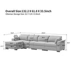 Gray/4 seats + 1 foot rest / GERMANY