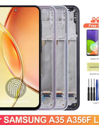 Schermo Super OLED per Samsung Galaxy A35 Display LCD Touch Screen digitale con cornice per Samsung Galaxy A35 A356B A356B/DS