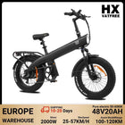 HX Q3 2000W Adult Electric Bike 48V 20AH E Bike 115N.m 20 Inch fat tire Electric Bicycle Removable Battery Foldable Ebike