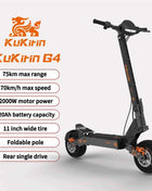 KuKirin G4 Electric Scooter | 2000W Motor | 60V 20Ah Battery | 70km/h Speed | 75km Range | IP54 Waterproof | 11-inch tires
