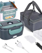 1.5L 60W Electric Lunch Box Food Warmer Portable Food Heater for Car Or Home Leak Proof Lunch Heating Microwave for Truckers
