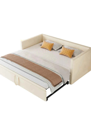Rosahqnda Folding Sofa, 90/180*200 cm, pull-out sofa, sofa, upholstered bed, with slatted, multi-function bed, velvet fabric