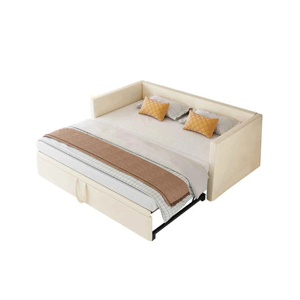 Rosahqnda Folding Sofa, 90/180*200 cm, pull-out sofa, sofa, upholstered bed, with slatted, multi-function bed, velvet fabric