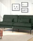 COMHOMA Fold-out Futon Cover Sofa Sleeper Sleeper Fits Corner Sofa 3-Seater Guest Sofa with Adjustable Backrest fabric