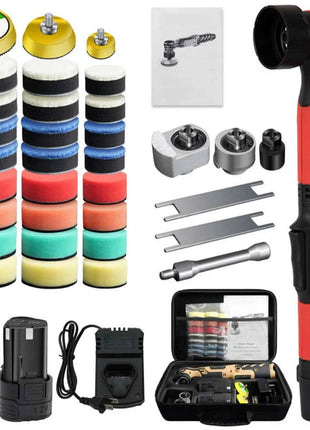 TKKEACE Cordless Mini Car Polisher 110-240V 12V Micro Cordless Scratches Killer DA/RO Car Polisher 11 Speed 1/2/3inch 30 Pads