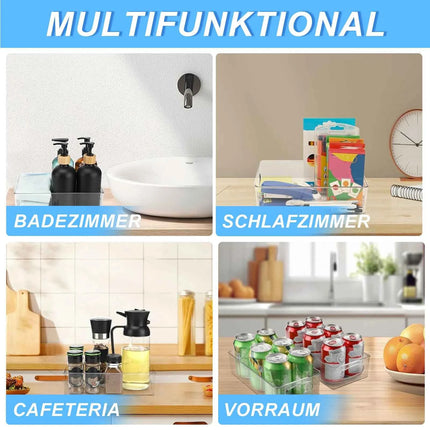 Fridge Organizer, Set of 6/10, Stackable Storage Box with Handle, Fridge Organizer Set, Fridge Box Set for Kitchens Cabinets
