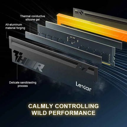 Lexar THOR DDR5 RAM 16GBx2 6000MHz CL36 Gaming Desktop Memory Overclocking Intel XMP 3.0 & AMD EXPO for PC Gamer