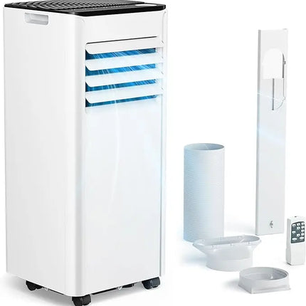 Condizionatore d'aria mobile 7000 BTU, 4-in-1, tubo di scarico, display, telecomando, kit per finestra, fino a 20 m², classe energetica A
