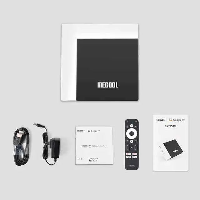 MECOOL Original KM7 PLUS Netflix TV Box 2GB16GB Android Smart TV 11 Google Certified 4K Amlogic tvbox ip tv WIFI Hebrew Arabic