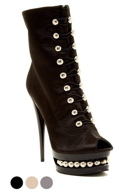 BLAKEE - Scarpe Donna Tacco Alto con Plateau in Raso