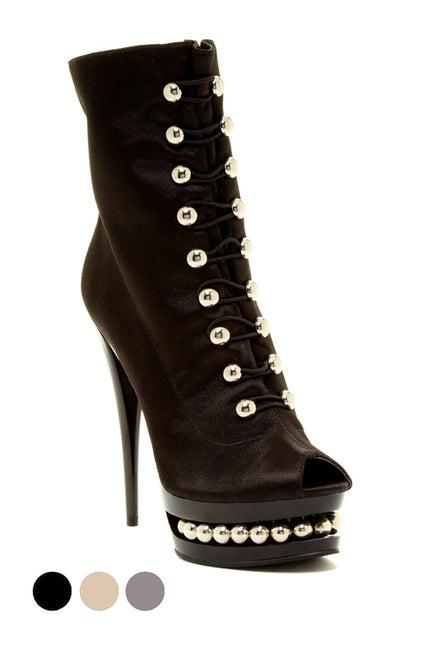 BLAKEE - Scarpe Donna Tacco Alto con Plateau in Raso