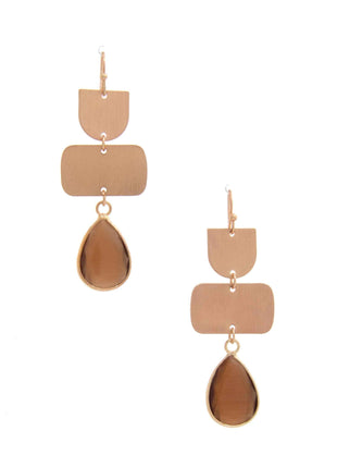Teardrop Gem Multi Shape Dangle Earring