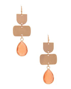 Teardrop Gem Multi Shape Dangle Earring