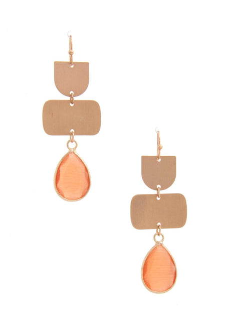 Teardrop Gem Multi Shape Dangle Earring