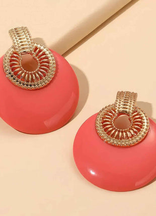 Round Metal Post Earring