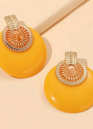 Round Metal Post Earring