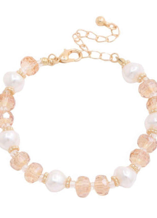 Pearl Beaded Metal Bracelet