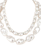 2 layered pearl necklace