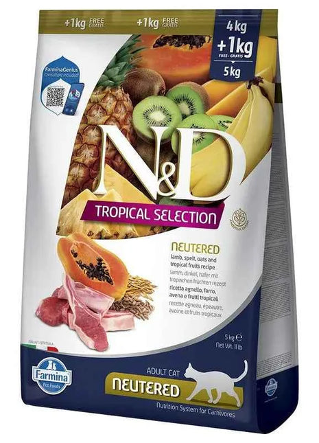 Farmina N & D Tropical Selection Lamb Feed for Sterilized Cats