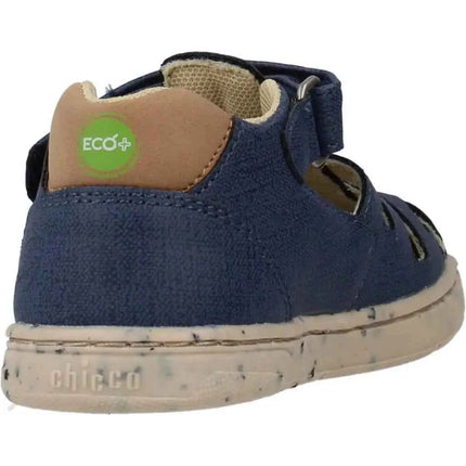 Chicco Gioacchino Sandals for Boys, Blue Synthetic Slip-On with Textile Lining, Perfect for Spring/Summer, Breathable Summer Design.