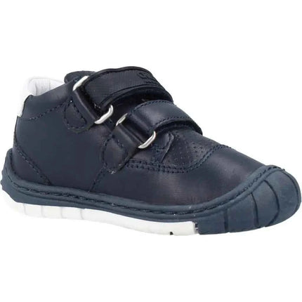 Chicco Dankan Blue Leather Shoes for Boys with Leather Lining, Spring/Summer 24, Pegged Construction, Anti-Slip Sole.
