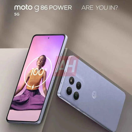 Moto G86 Power 5G smartphone with 12GB RAM and 256GB storage, features a 6.67" Super HD display, 50MP dual camera, 6720mAh battery, Android 15, and IP68/IP69 certification for durability.