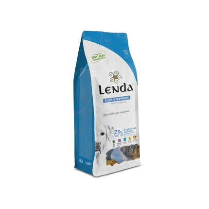 Lenda Light - Low Calorie Grain-Free Dog Food for Overweight and Sterilized Dogs, with Turkey, Natural Ingredients, Joint Support, and Digestive Health, 21% Protein, 8% Fat, Healthy Nutrition for Adult Dogs