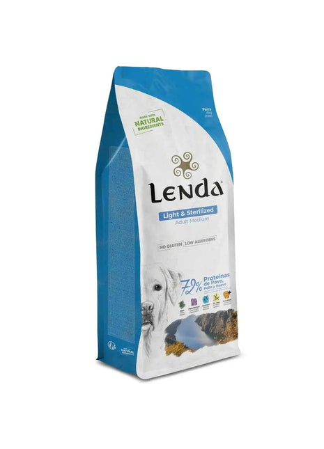 Lenda Light - Low Calorie Grain-Free Dog Food for Overweight and Sterilized Dogs, with Turkey, Natural Ingredients, Joint Support, and Digestive Health, 21% Protein, 8% Fat, Healthy Nutrition for Adult Dogs