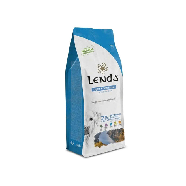 Lenda Light - Low Calorie Grain-Free Dog Food for Overweight and Sterilized Dogs, with Turkey, Natural Ingredients, Joint Support, and Digestive Health, 21% Protein, 8% Fat, Healthy Nutrition for Adult Dogs