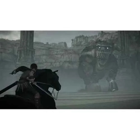 Shadow Of The Colossus PS4 UK - PlayStation 4 game with improved graphics and performance, featuring epic adventure against giant creatures, exploration, and puzzle-solving. Ideal for PS4 gamers seeking memorable gameplay exp