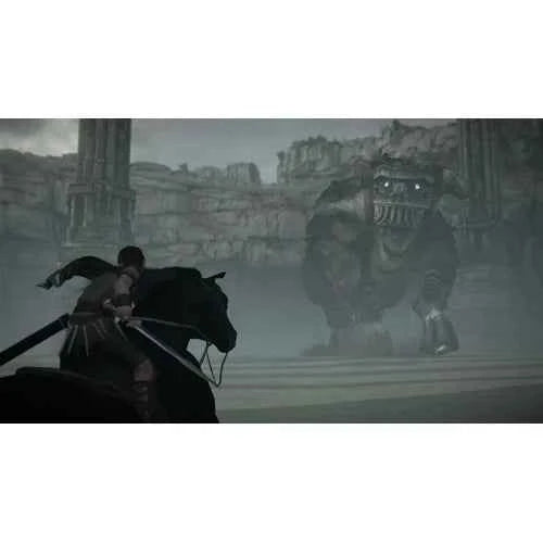 Shadow Of The Colossus PS4 UK - PlayStation 4 game with improved graphics and performance, featuring epic adventure against giant creatures, exploration, and puzzle-solving. Ideal for PS4 gamers seeking memorable gameplay exp