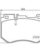 Brake pad set p 50 123 brembo