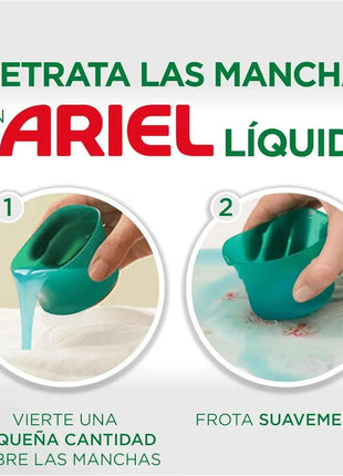 Ariel liquid washing machine detergent, 200 4x washes (32+18), stain remover soap, more extra stain remover power, deep cleaning
