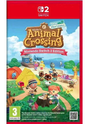 Animal Crossing New Horizons Switch 2 UK - Nintendo Switch game with enhanced 4K graphics, mouse-style controls, and multiplayer support for up to 12 players, offering a relaxing and creative island life experience.
