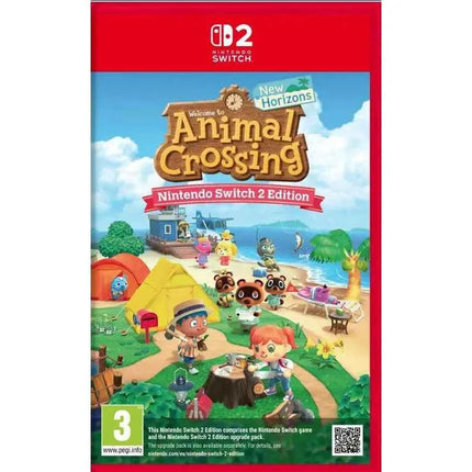 Animal Crossing New Horizons Switch 2 UK - Nintendo Switch game with enhanced 4K graphics, mouse-style controls, and multiplayer support for up to 12 players, offering a relaxing and creative island life experience.
