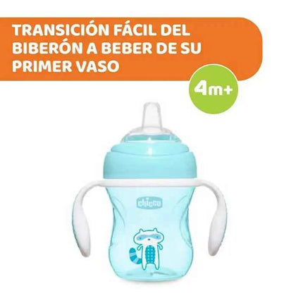 Chicco child transition glass 4m+ 200ml - no spills