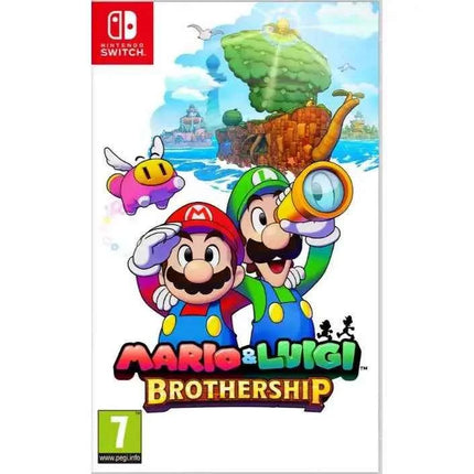 Mario & Luigi Fraternauti Alla Carica (Brothership) Switch UK, Nintendo Switch game featuring Italian audio, exploring Elettria with cooperative gameplay, and unique brotherly actions to overcome challenges and fight.
