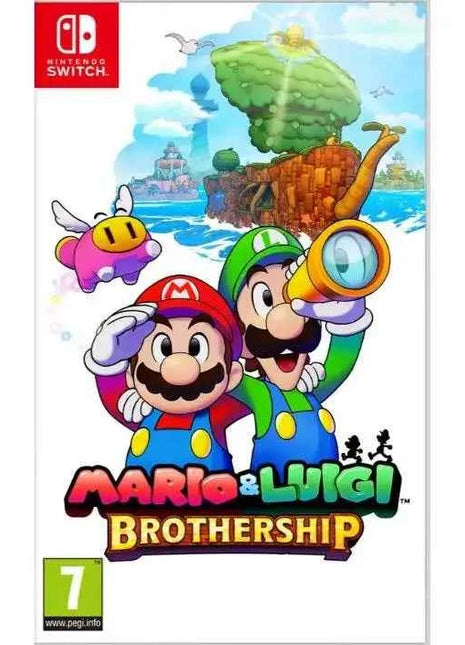 Mario & Luigi Fraternauti Alla Carica (Brothership) Switch UK, Nintendo Switch game featuring Italian audio, exploring Elettria with cooperative gameplay, and unique brotherly actions to overcome challenges and fight.