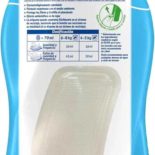 Vernel concentrated softener sky blue aroma – pack 3x60 (180 doses) softness, freshness and lasting aroma