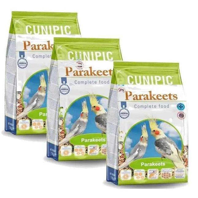 Pack of 3x1Kg-Bunipic Full Food for Nymphs and Cotorras