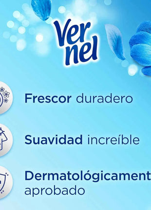 Vernel concentrated softener sky blue aroma – pack 3x60 (180 doses) softness, freshness and lasting aroma