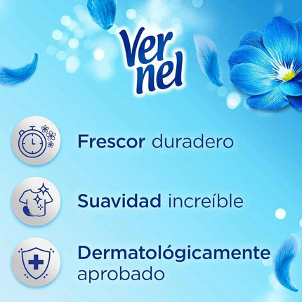 Vernel concentrated softener sky blue aroma – pack 3x60 (180 doses) softness, freshness and lasting aroma