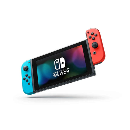 Nintendo switch console neon blue/red
