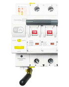 Atmoss WiFi Circuit Breaker, 2P 6kA - Smart remote control switch, rearms automatically, compatible with Tuya Smart app for easy home automation and safety in residential or professional settings.