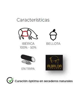 Iberian chorizo by bellota albalda jamones - authentic flavor and quality direct to your table