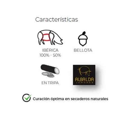 Iberian chorizo by bellota albalda jamones - authentic flavor and quality direct to your table